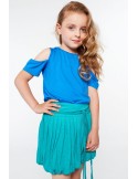 Girls\' skirt with feathers, mint NDZ5446 - Online store - Boutique